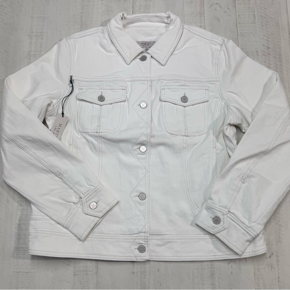 Martha Stewart weekend lined jean jacket vanilla bean